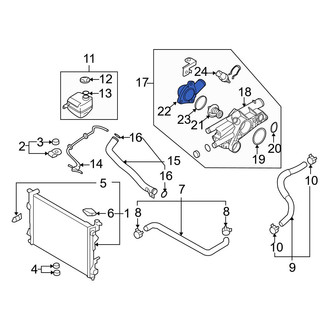 Hyundai OE - Upper Engine Coolant Thermostat Housing