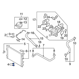 Hyundai OE - Lower Radiator Insulator