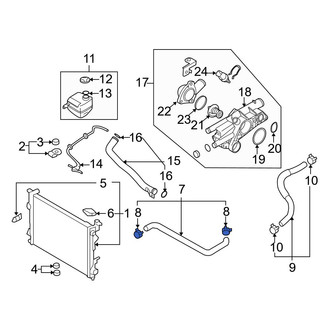 Hyundai OE - Upper Radiator Hose Clamp