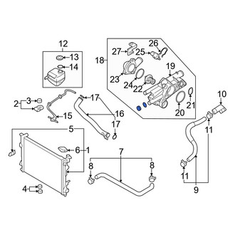 Hyundai OE - Lower Engine Coolant Thermostat Housing