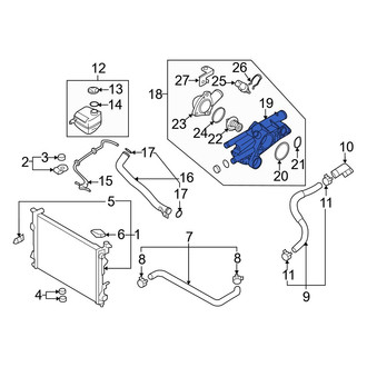 Hyundai OE - Lower Engine Coolant Thermostat Housing