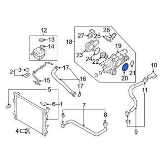 Hyundai OE - Engine Coolant Thermostat Housing Gasket