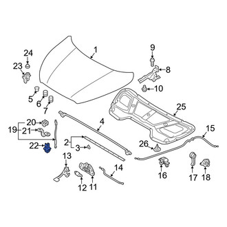 Hyundai OE - Hood Prop Rod Clip