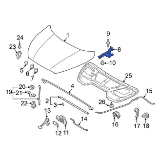 Hyundai OE - Front Left Hood Hinge