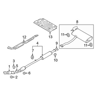Hyundai OE - Exhaust System - Exhaust Components (2.0L)