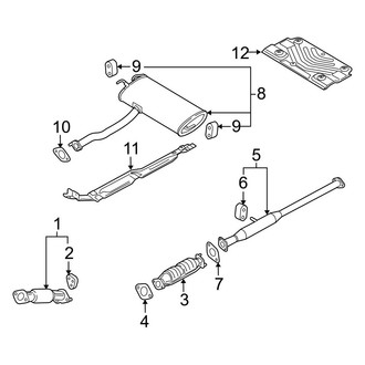 Hyundai OE - Exhaust System - Exhaust Components (US Parts), (GL / GLS / Limited)