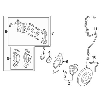 Hyundai OE - Front Suspension - Brake Components (GL / GLS / Limited)