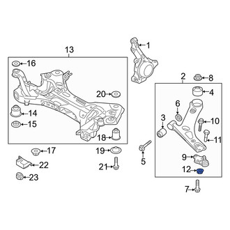 Hyundai OE - Suspension Ball Joint Nut & Washer