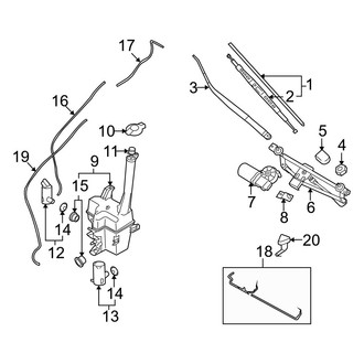 Hyundai OE - Windshield - Wiper & Washer Components (GL / GLS / Limited)