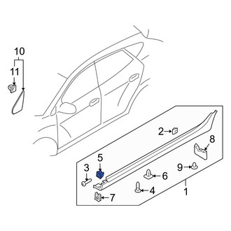 Hyundai OE - Upper Bumper Cover Nut
