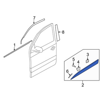 Hyundai OE - Front Right Door Molding