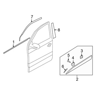 Hyundai OE - Front Door - Exterior Trim