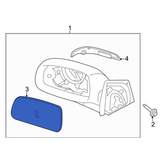 Hyundai OE - Front Right Door Mirror Glass