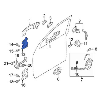Hyundai OE - Rear Left Lower Door Hinge