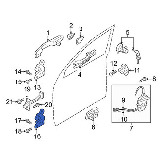 Hyundai OE - Rear Left Lower Door Hinge