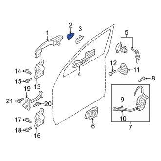 Hyundai OE - Front Left Exterior Door Handle Cover