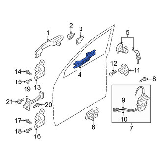 Hyundai OE - Rear Left Exterior Door Handle Base