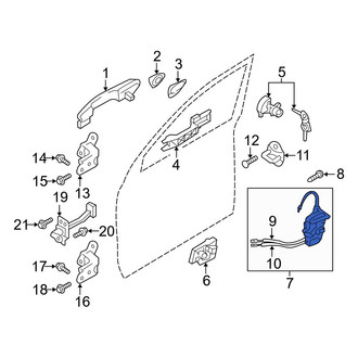 Hyundai OE - Front Left Door Latch Assembly