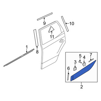 Hyundai OE - Rear Left Door Molding