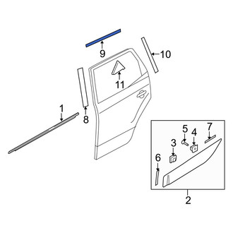 Hyundai OE - Rear Right Upper Black Out Tape