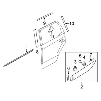 Hyundai OE - Rear Door - Exterior Trim
