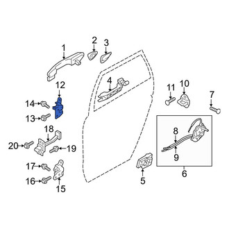 Hyundai OE - Rear Left Upper Door Hinge