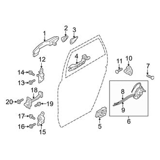 Hyundai OE - Rear Door - Lock & Hardware