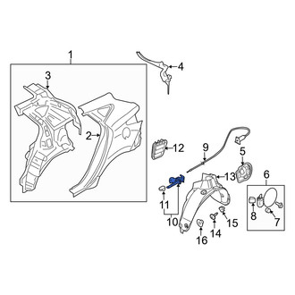 Hyundai OE - Rear Fuel Door Release Handle