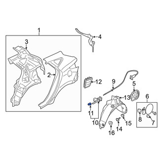 Hyundai OE - Rear Fuel Door Release Handle