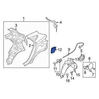 Hyundai OE - Rear Left Quarter Panel Vent