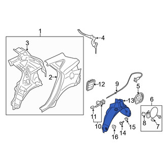 Hyundai OE - Rear Left Quarter Panel Splash Shield