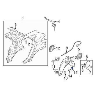 Hyundai OE - Quarter Panel Splash Shield Nut