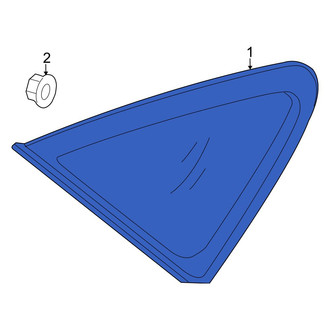 Hyundai OE - Rear Left Quarter Glass