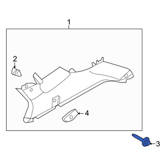 Hyundai OE - Interior Quarter Panel Trim Panel Bolt