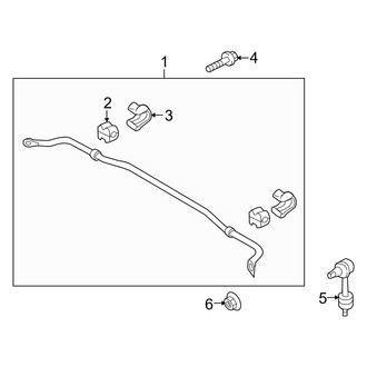 Hyundai OE - Rear Suspension - Stabilizer Bar & Components (AWD 2.4L)