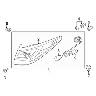 Hyundai OE - Rear Lamps - Tail Lamps (On Body, With LED)
