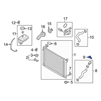 Hyundai OE - Radiator Coolant Hose Clip
