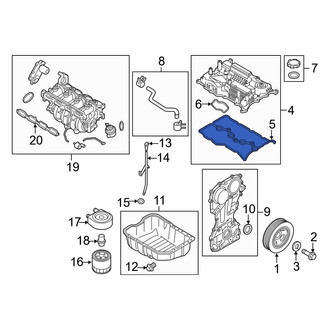 Hyundai OE - Engine Valve Cover Gasket