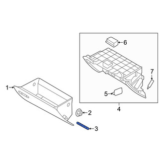 Hyundai OE - Front Glove Box Door Hinge Pin