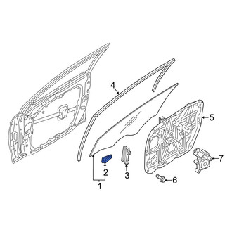 Hyundai OE - Rear Door Glass Attaching Clips