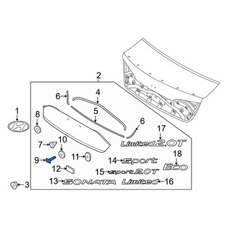 Hyundai OE - Liftgate Finish Panel Nut