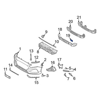 Hyundai OE - Bumper Impact Absorber Clip