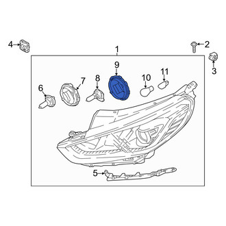 Hyundai OE - Headlight Bulb Cap
