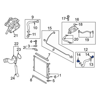 Hyundai OE - Upper Radiator Coolant Hose Adapter