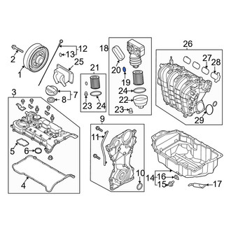 Hyundai OE - Engine Oil Filter Housing Cover Seal