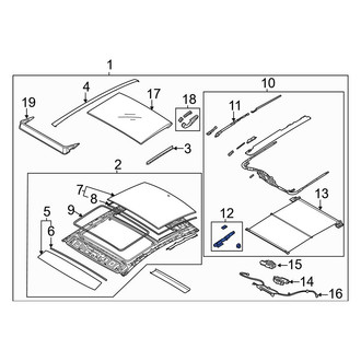 Hyundai OE - Right Sunroof Slide