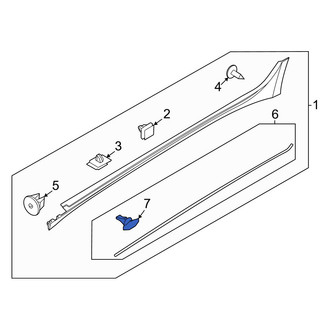 Hyundai OE - Rocker Panel Molding Trim Insert Clip