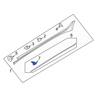 Hyundai OE - Rocker Panel Molding Trim Insert Clip