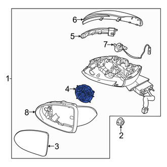 Hyundai OE - Front Right Door Mirror Drive Motor
