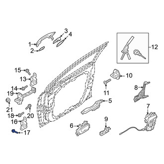 Hyundai OE - Lower Outer Door Hinge Bolt